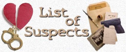 List of possible suspects