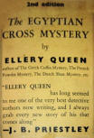 The Egyptian Cross Mystery - stofkaft Gollancz, 2nd printing first edition, 1933