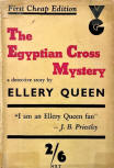 The Egyptian Cross Mystery - stofkaft uitgave Gollancz, 1934