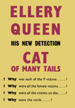 Cat of Many Tails - dust cover Gollancz edition, London, 1949 (hardcover red cloth, black lettering)