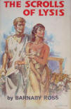 The Scrolls of Lysis - stofkaft Alvin Redman uitgave, 1964 (bruine harde kaft met vergulde letters)