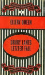 Drury Lanes letzter Fall - cover German edition, Die Schwarzen Kriminalromane N°12, Scherz Verlag, Jan 1948