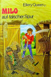 Milo auf falscher Spur - cover German edition, Tosa Verlag, Vienna, 1980. Cover illustration by Franz Josef Tripp