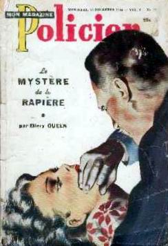 Le Mystère de la Rapière - cover Canadian periodical Dec 15. 1944, Vol 4, Montreal