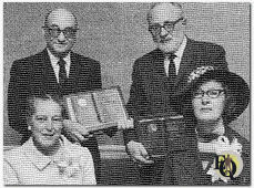 The Dannays and the Lees at an awards ceremony in 1968.