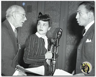 (From L to R) Arthur Allen, Marion Shockley and Santos Ortega in "The Adventures of Ellery Queen" (1940).