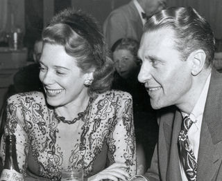 Ralph Bellamy with his third wife Ethel Smith in New York (1946)