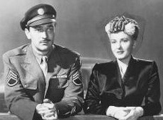 Jean Arthur and Lee Bowman in "Impatient Years" (1944) showing the reality behind wartime marriages...