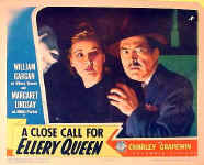 A Close Call for Ellery Queen - lobbycard 1 of the 8 in the series