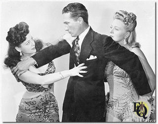 "Queen of the Burlesque" (1946) Rose La Rose, Carleton G. Young and Evelyn Ankers.
