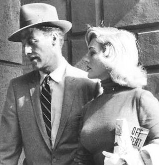 Richard Coogan with Mamie Van Doren in "Vice Raid" (1960).