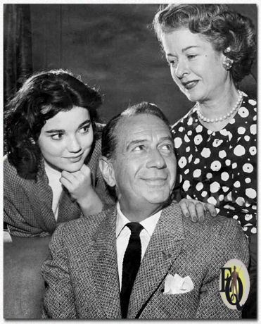 Publicity shot for the TV-show "Too Young To Go Steady" (NBC, May 14. - Jun 25. 1959, min. 7 episodes), Cook is seen here with Brigid Bazlen (L) and Joan Bennett (R).
