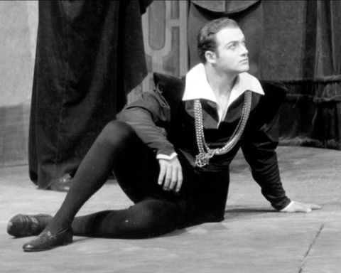 Larry distinguished himself as the youngest actor ever to play the title role in an uncut version of Hamlet (Hamlet, 1941-1942. Yale School of Drama Photographs and Posters, RU 397. Manuscripts and Archives, Yale University Library).