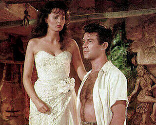 Ursula Thiess and George Nader in "Monsoon" (1952)