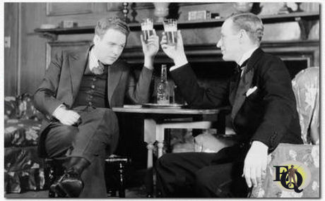 Leslie Howard as Tom Collier and William Gargan as Richard Regan in "The Animal Kingdom" at the Broadhurst Theatre, New York. January 12, 1932 thru June 1932.