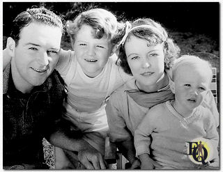 Mr & Mrs William Gargan with their children, Barrie (the elder) and Leslie Howard Gargan