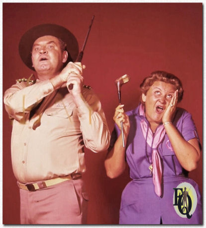 The sitcom "Camp Runamuck" (NBC, Sep 16. 1965 - Apr 15. 1966, 26 episodes) had Arch as an "I hate kids" camp commander Wivenhoe seen here next to Alice Nunn (as Mahala May Gruenecker).