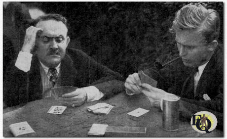 "The Ghost of Benjamin Sweet" (CBS, 1938) with Karl Swenson (a spinoff from The Columbia workshop episode Jan 8. 1938). Every broadcast was a complete story. Some characters were on every program, however - among them Ben's ghost (right) played by Karl Swenson, and one of his friends, the ghost of Theobald Tubbs, played by Ed Latimer. They are friendly spooks - Robin Hoods of the Other World, working with their supernatural powers (Sep 1938).