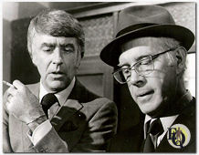 Lawford with Inspector Queen played by Harry Morgan in "Ellery Queen, Don't Look behind You"