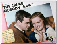 One of eight lobby cards for "The Crime Nobody Saw".