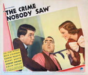 One of eight lobby cards for "The Crime Nobody Saw".