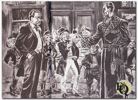 Illustratie door Alan Weiss voor Ellery Queen's "A Study in Terror" aka "The Adventure of the Surgeon's Kit" in "Argosy" (augustus 1991). 