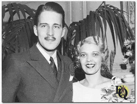 Miss Margaret Davis, daughter of a Chicago department store owner, and Hugh Hipple, announced on a Davenport, Iowa, radio station, are seen here after their wedding in the bride's home at Evanston, Illinois.