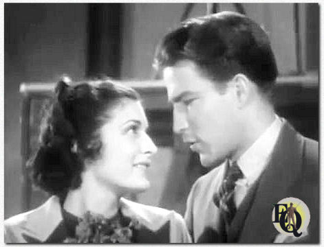 "It Couldn’t Have Happened (But It Did)" (1936) Evelyn Brent as Beverly makes goo-goo eyes at Edward (Hugh Marlowe)