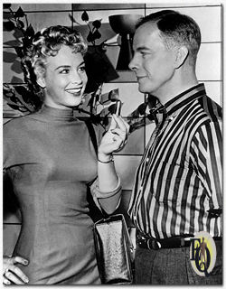"December Bride" (CBS-Desilu, 1954 - 1959) Barbara Eden and Harry Morgan in the episode "The Other Woman", aired December 9. 1957.