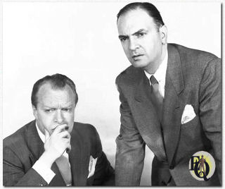 Staats Cotsworth (left) as "District Attorney" and Santos Ortega "Public Defender," are featured in dramatizations of authentic cases that have faced such public servants in the new MBS feature "Roger Kilgore, Public Defender." Tuesday evenings (10 to 10:30 pm. EDT)
