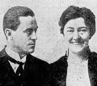 Charles Grapewin and Anna Chance in a publicity shot for the play "Between Showers" (Bijou Theatre, Nashville - Apr 1913)
