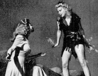 Barbara Allen encounters the blonde witch (Louise Valery).