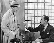 Bad Guy Douglas Dumbrille in a scene From "Ellery Queen and the Perfect Crime"