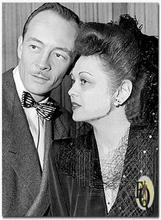 Wedding Bells coming up. Nuptials are in the offing for Les Tremayne and Alice Reinheart - names familiar to their legions of CBS listeners. Les is gentlemen detective Nick Charles in "Adventures of the Thin Man" on Sunday nights, while Alice is Chichi in "Life Can Be Beautiful", five-a-week CBS serial. When they'll name the day depends on when some landlord names the day for them to move into a suitable apartment in home scarce New York (1945).