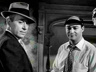 George Raft and Larry Dobkin in "Loan Shark" (1952)