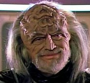 Dobkin als Klingon ambassadeur Kell in "Star Trek". "The Mind's Eye" (27 mei 1991).