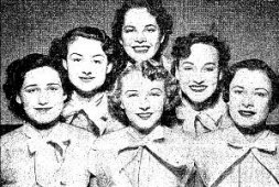 Virginia (Second row, right) joined up with 5 other young female musicians. They called themselves "The Singing Strings".