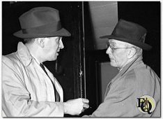 Santos Ortega (Inspector Queen) and Arthur Allen (Doc Prouty).