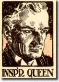 Inspector Queen as depicted by Frank Godwin for a "Redbook" edition of "The Chinese Murder Mystery"