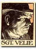 Sergeant Velie as depicted by Frank Godwin for a "Redbook" edition of "The Chinese Murder Mystery".