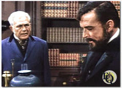 Een episode uit de TV reeks "Branded" genaamd "The Golden Fleece" met Sydney Smith (links) als Secretaris Richardson en William Bryant als President Ulysses S. Grant  (1960).