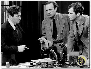 They won't forget this crime. Brothers of the slain girl state their intentions clearly: "Mister, you say you're not sure - well, you better find out quick - because if you don't - law or no law - well..." They Won't Forget (1937) (L to R) Claude Rains, Elliott Sullivan, Wilmer Hines.
