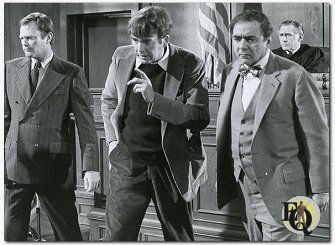 Dick Sargent (Tom Calabrese), Jim Hutton (Ellery Queen), Michael Constantine (Leo Campbell), Sam Gilman (The Judge)