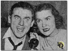The exciting adventures of a couple of ace reporters on a Metropolitan daily form the basis of the new, fast-moving drama series "City Desk", heard Thursday nights over Columbia network. Chester Stratton and Gertrude Warner, who portray the star reporting team are shown here on the receiving end of a hot tip of a big news story (Hot Tip on a Big story, Mt.Pulaski Times).