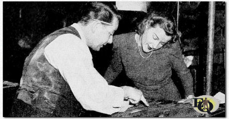 Geoffrey Bryant and Gertrude Warner of City Desk visit a real newspaper.