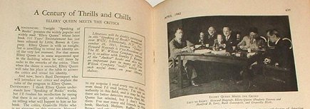  it had an article called "A Century of Chills and Thrills, Ellery Queen Meets The Critics". It included a picture of Howard Haycraft, Dannay and Lee, Davenport and Hicks. 