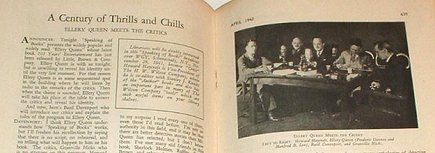 it had an article called "A Century of Chills and Thrills, Ellery Queen Meets The Critics". It included a picture of Howard Haycraft, Dannay and Lee, Davenport and Hicks.