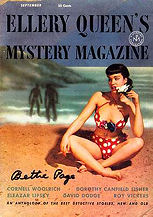 Early covers featured art by Salter and others. As the magazine progressed, photographs were used, including this picture of pinup girl Bettie Page (9/53)